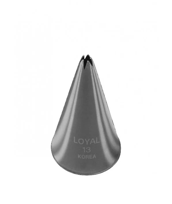Fine Stars & Detail Piping Tip #13 - Loyal Stainless Steel Open Star Decorating Tube