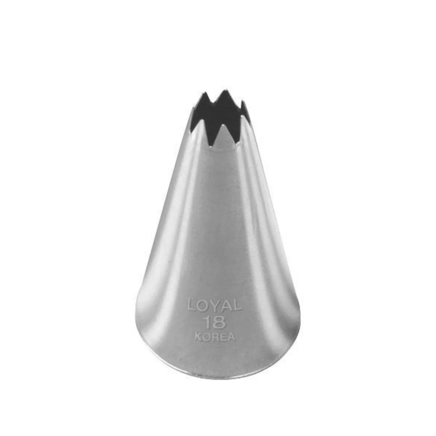 Stars, Shells & Borders Piping Tip #18 - Loyal Stainless Steel Open Star Decorating Tube