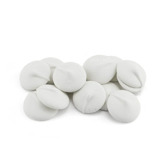 Merckens Super White Chocolate Wafers 25lbs Bulk Case