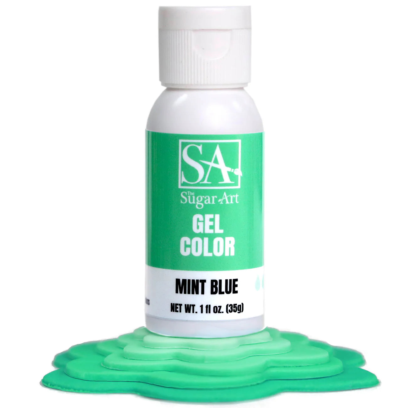 Sugar Art Gel Food Color Mint 1oz