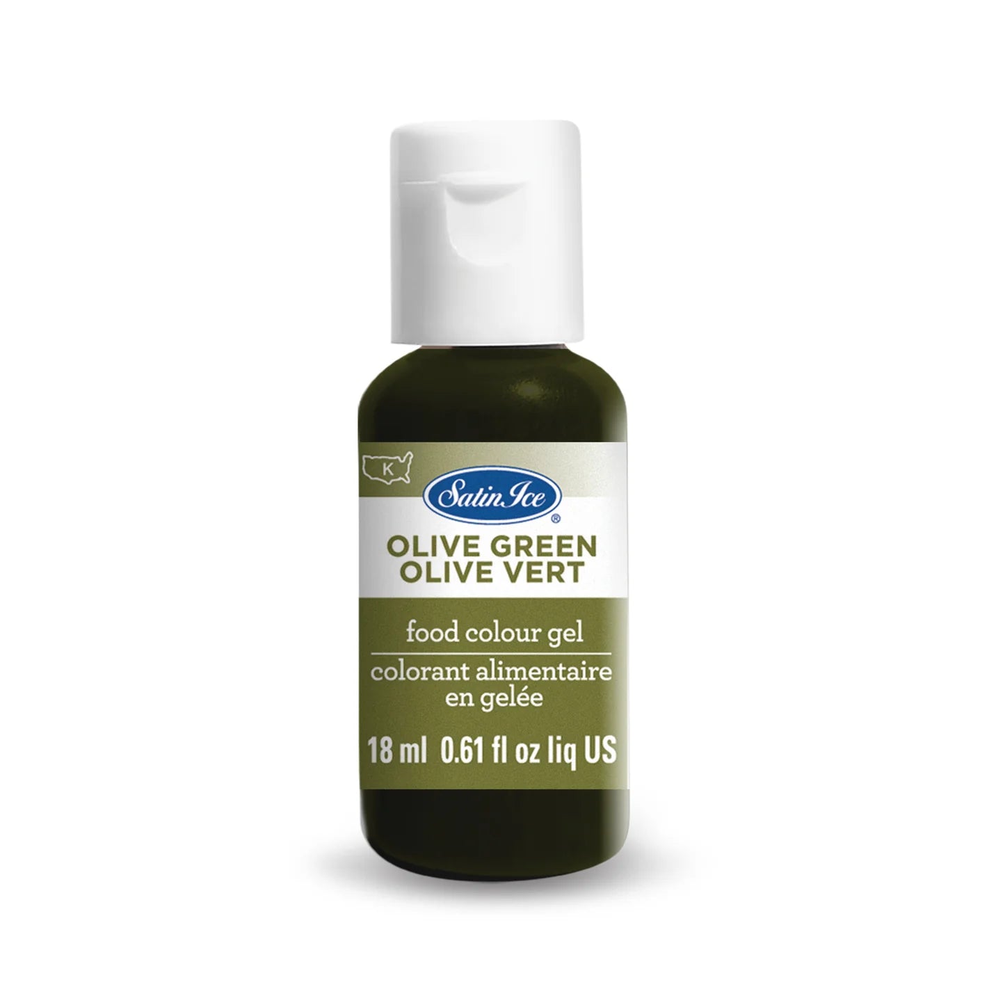 Satin Ice Food Color Gel 0.61 fl oz Olive Green