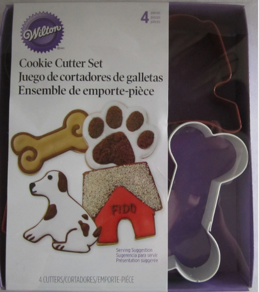 Pet 4pc Colored Cookie Cutter Set