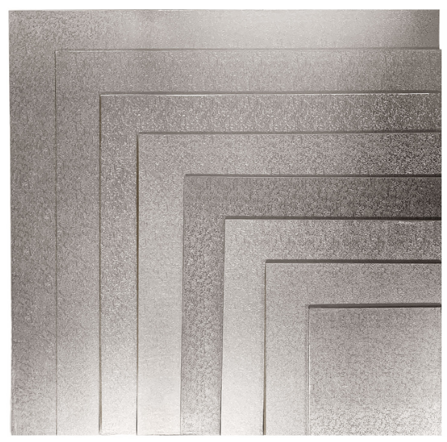 8x8in Silver Square