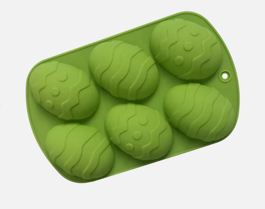 Decorated Easter Egg Chocolate Candy Mold Silicone Egg Cavities