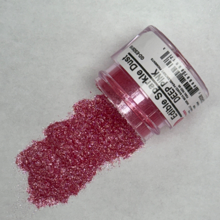 Edible Sparkle Dust Golden Deep Pink .25 Oz
