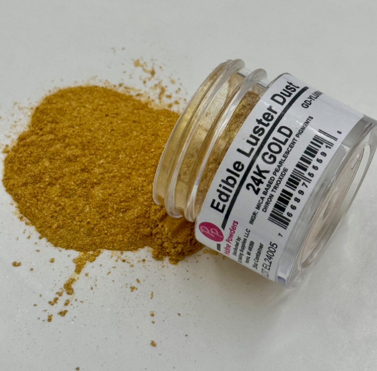 Edible Luster Dust 24K Gold .25 Oz