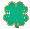Charming Shamrock Shaped Dessert Plates 8.25in 8ct