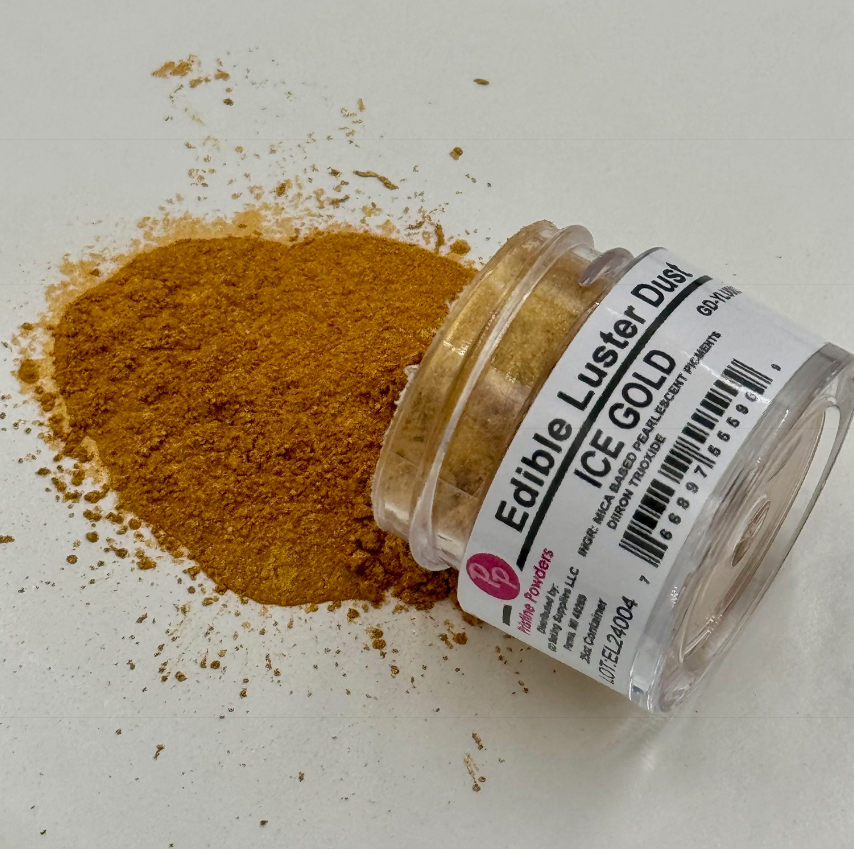 Edible Luster Dust Ice Gold .25 Oz