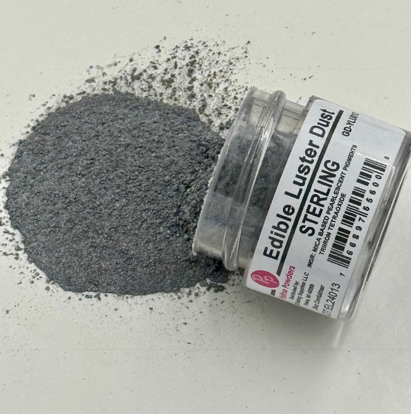 Edible Luster Dust Sterling .25 Oz