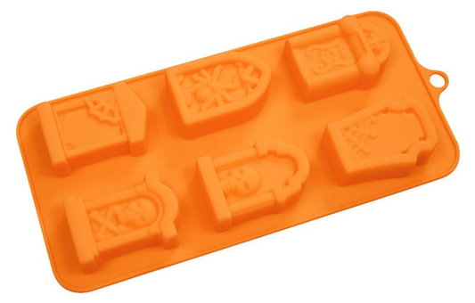 Halloween Tombstone Silicone Chocolate Mold 6 cavity