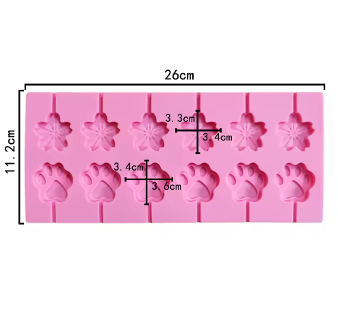 Flower/Paw Lollipop Silicone Mold