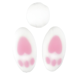 Bunny Tails & Toes Edible Royal Icing Decorations – 2 Sets