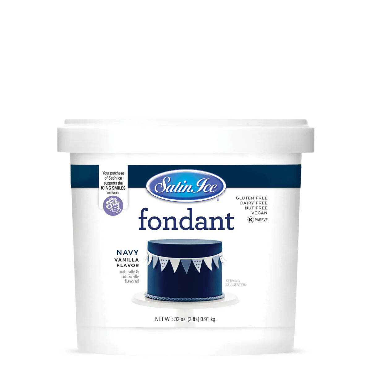 Satin Ice Vanilla Fondant Navy 2lb