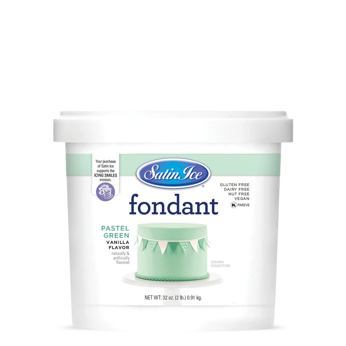 Satin Ice Vanilla Fondant Pastel Green 2lb