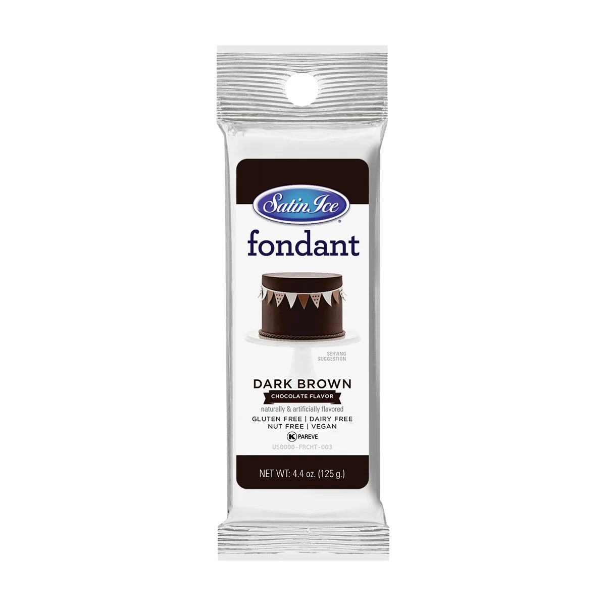 Dark Brown Vanilla Fondant 4.4oz