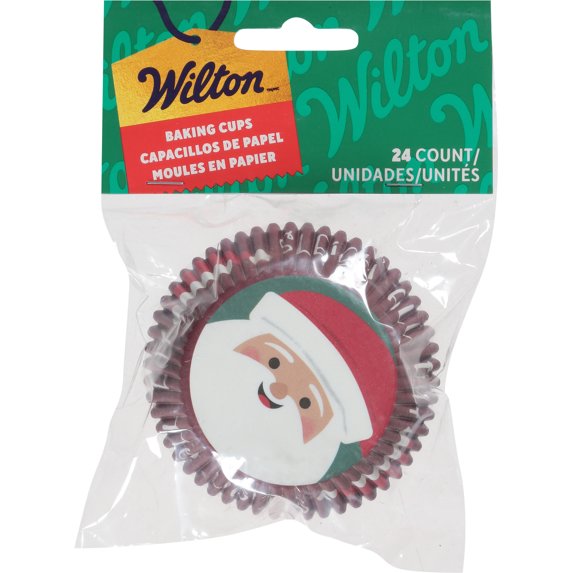 Cupcake Liners Standard Santa 24-Count
