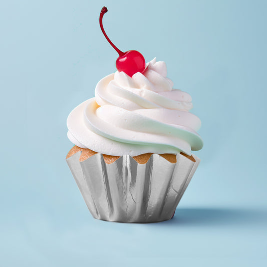 Bloom Fluted Baking Cups - Silver Foil Cupcake Liners