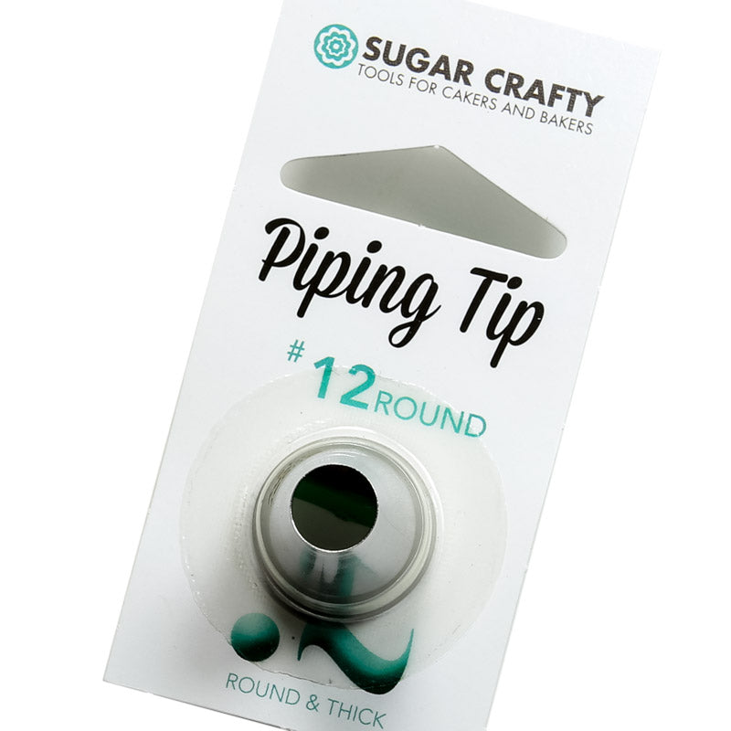 Extra-Large Dots & Bold Lines Piping Tip #12 - Sugar Crafty Stainless Steel Decorating Tube