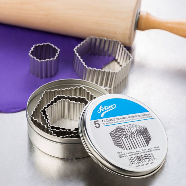 ATECO Hexagon Cutters Fluted 5 Pc Se