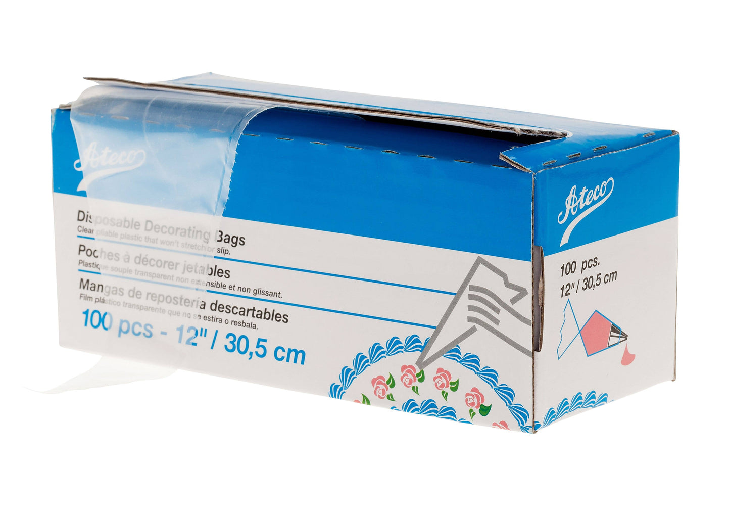 Ateco Disposable Pastry Bags – Cake Decorating Piping Bags (Box of 100)