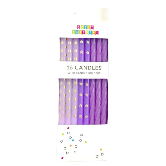 Purple Gradient Candle Set 16 Count
