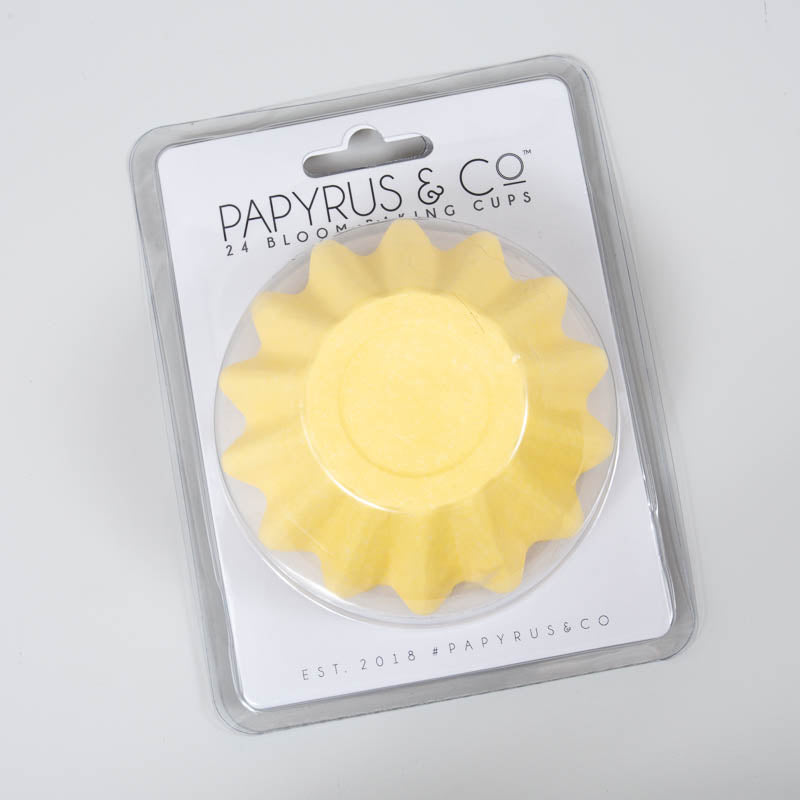 Bloom Fluted Baking Cups - Pastel Yellow Cupcake Liners