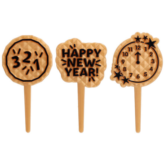 Cupcake Topper Count Down To New Years 12 Count