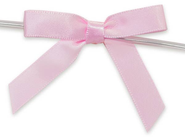 Pink Satin Gift Bows 2" 12 Pack