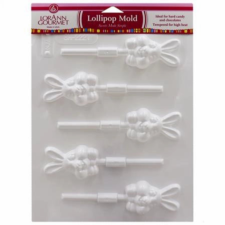 Bunny Hard Candy Lollipop Mold – Food-Safe Plastic