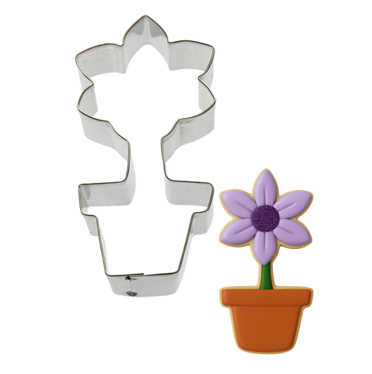 Potted Flower Cookie Cutter 3.75 in