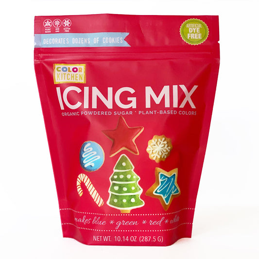Organic Royal Icing Mix Christmas Color Kit