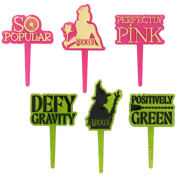Wicked Cupcake Toppers Elphaba & Glinda 12 Count