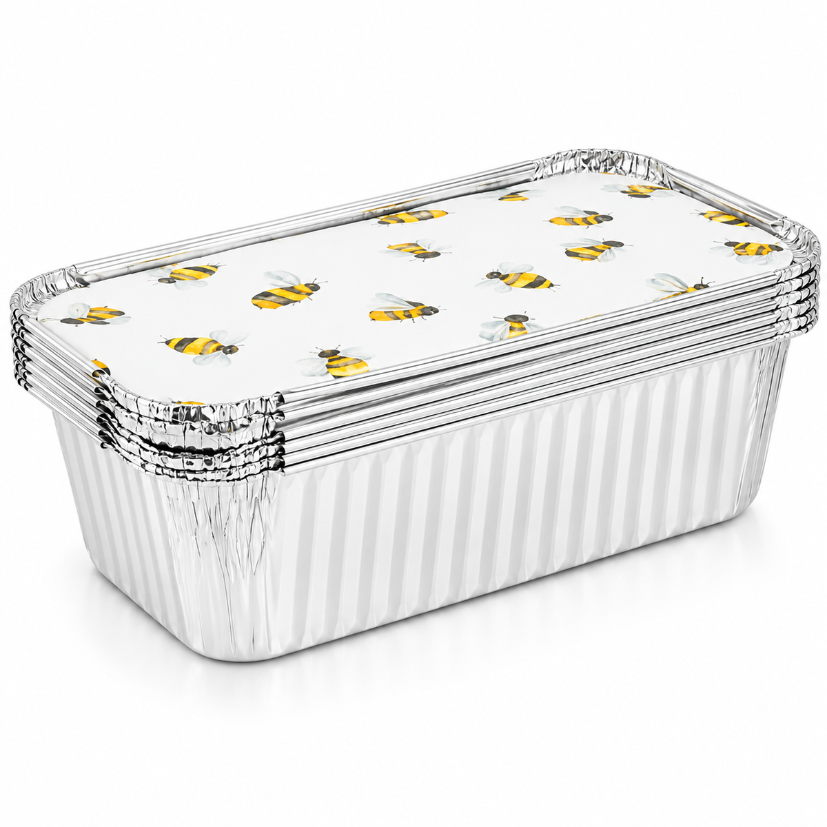 Bee Aluminum Baking Pans with Lids – 9 Inch, 6 Count