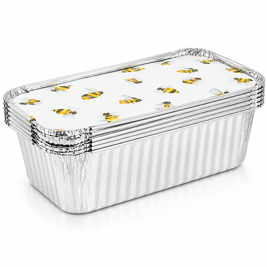 Bee Aluminum Baking Pans with Lids – 9 Inch, 6 Count