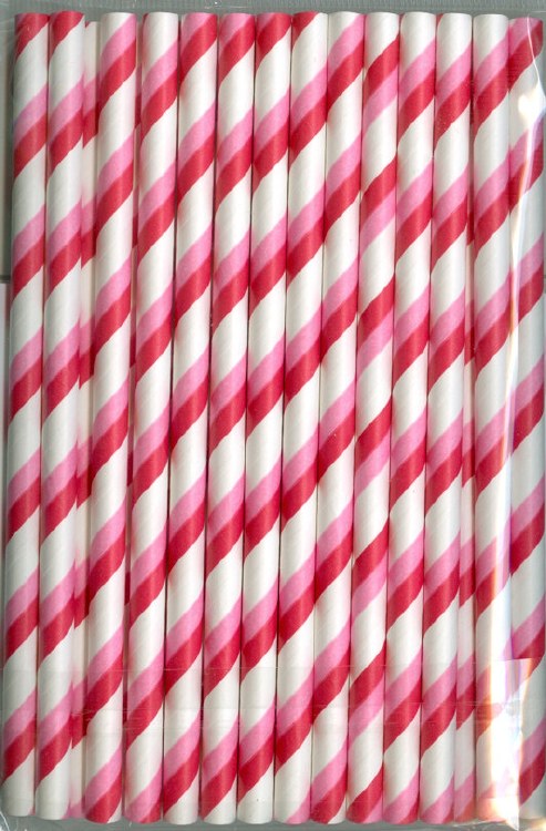 CK Product Pop Sticks straws: Red & Pink