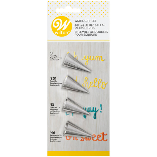 Writing Tip Set, 4 Piece Piping Tips