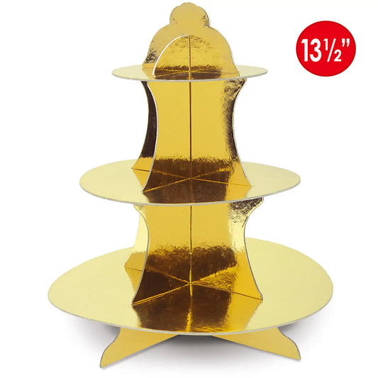 Gold 3-Tiered Metallic Cupcake Stand