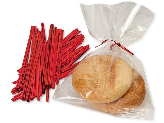 Clear Twist Ties 6" 100-count