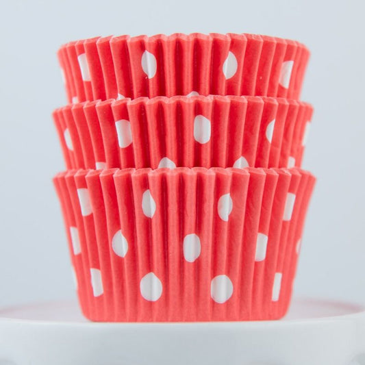 Red Polka Dot Cupcake Liners 50-count