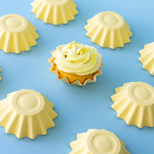 Bloom Fluted Baking Cups - Pastel Yellow Cupcake Liners