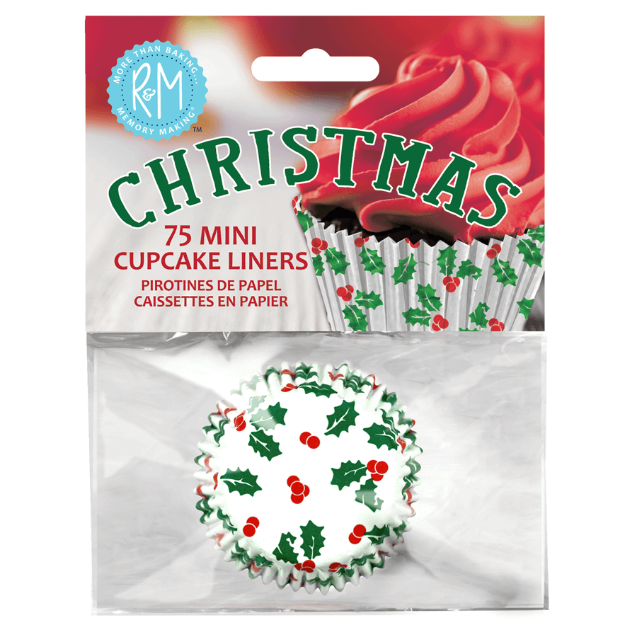 Mini Cupcake Liners Christmas /75