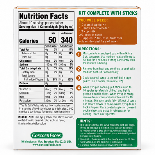 Caramel Apple Kit with Sticks – Makes 10 Caramel Apples, 5 oz