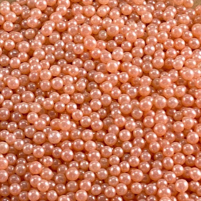 Rose Gold Candy Pearls – Edible Cake Dragees Cake Decorating 4mm, 2 oz