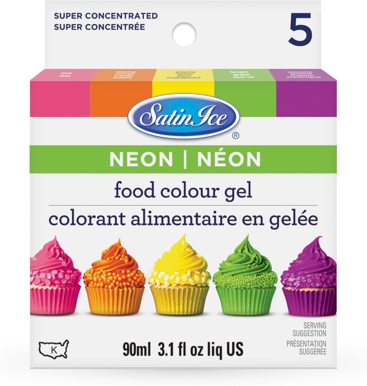 SATIN ICE Food Color Kit - Neon 5pk