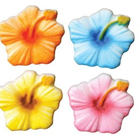 Edible Decorations Hibiscus Flower 2in 6-Count