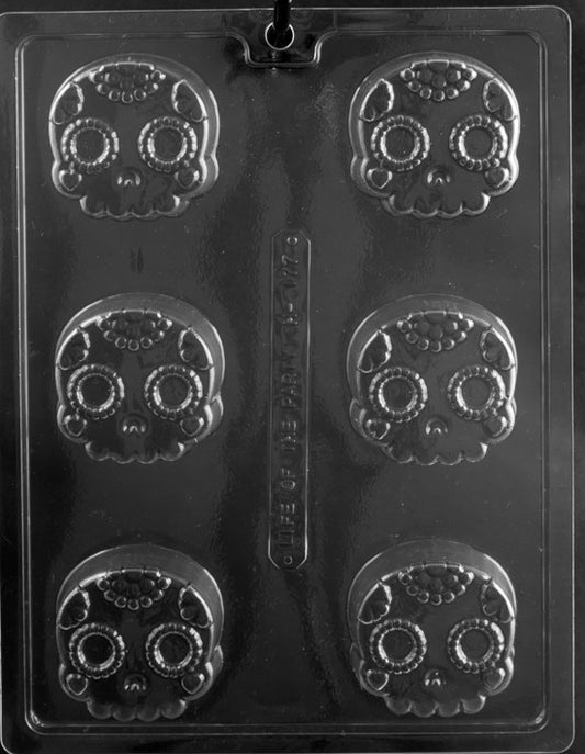 Day of the Dead Sandwich Cookie Chocolate Mold – Sugar Skull Candy Mold