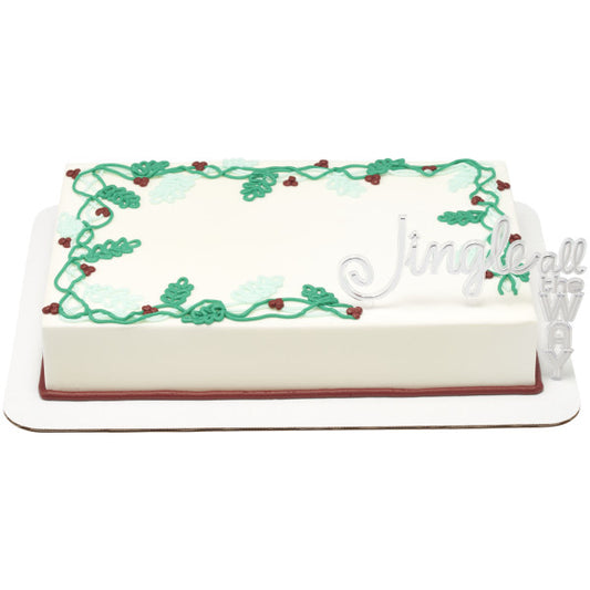 Jingle All The Way Silver Cake Topper