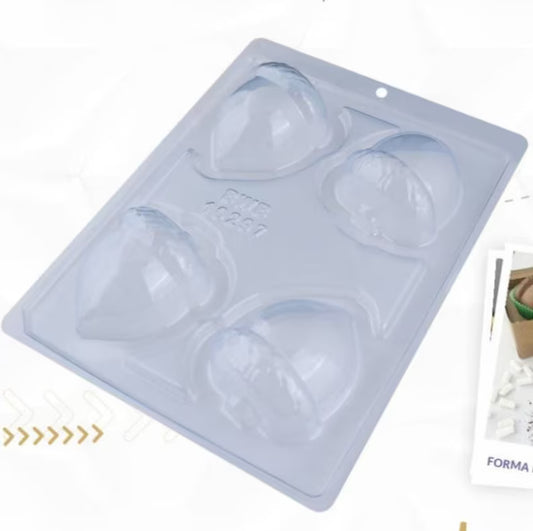Acorn 3  Piece Chocolate Mold