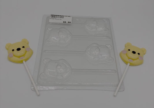 Honey Teddy Bear Chocolate Lollipop Mold for Candy Melts & Party Favors