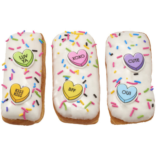 Edible Decorations Conversation Candy Hearts 6ct